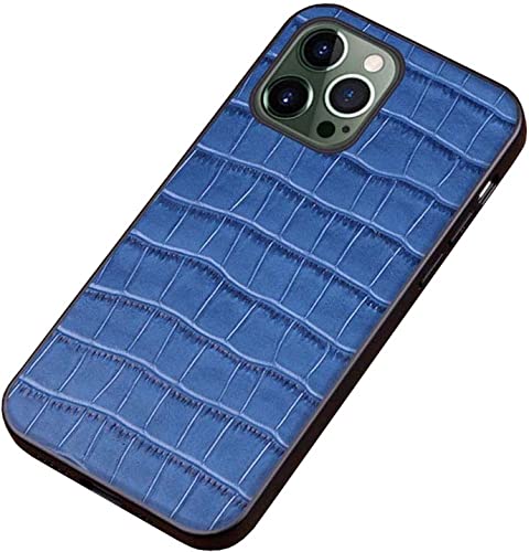 Coque de téléphone iPhone 14 bleu croco style urbain quotidien
