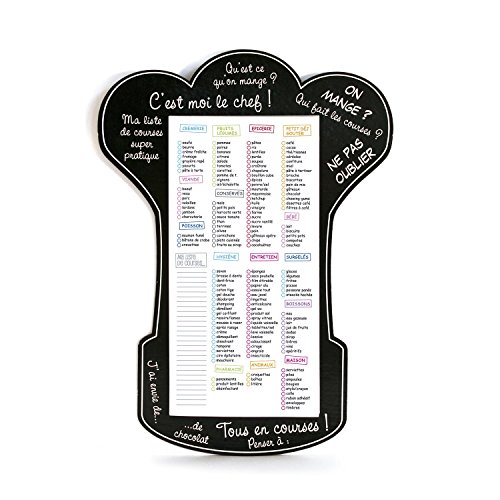 Mémo liste de courses aimanté, 52 Feuilles détachables - Modèle aléatoire