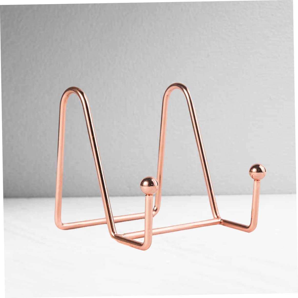 ABOOFAN Photo Display Stand Rose Gold Iron Frame Holder for Pictures Books Decorative Plates Sturdy Base for Home Countertop Desktop Use