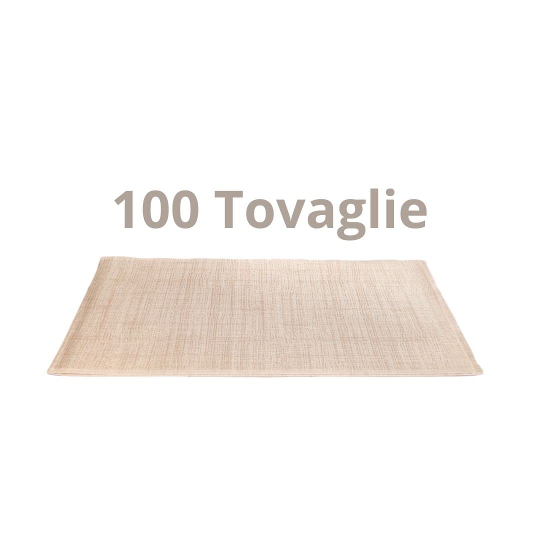 RFD Tovaglie in TNT 100x100 cm - 100 Tovaglie - colore Juta Sabbia - Per Ristoranti, Pub, Pizzeria e Casa - Tessuto Non Tessuto