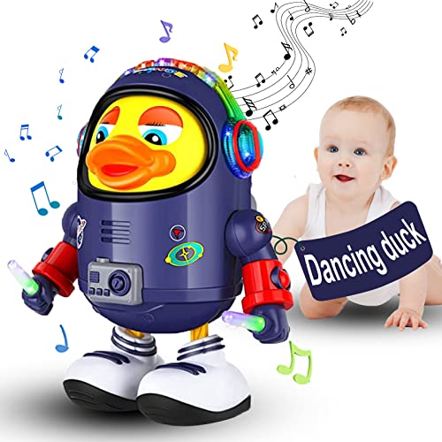 New-Star Baby Space Duck Toy 6-12 Months Toddler Dancing Musical Toys 1-3 Year Infant Crawling Toys With Lights And Sounds For Newborn Development Educational Puzzle Game #TOP1