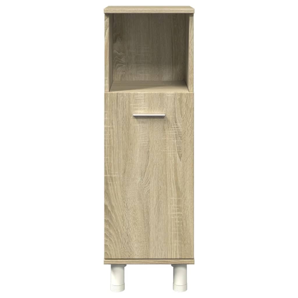 Armario de baño Madera ingeniería marrón Roble 33x33x120,5 cm, Muebles De Baño, Mueble Baño Auxiliar, Columna Baño, Auxiliares para Baños - 842470