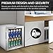 Whynter Beverage Refrigerator with Double-Layer Glass Door, 68-Can 1.6 Cu Ft Freestanding Drink Mini Fridge, BR-062WS, Stainless Steel