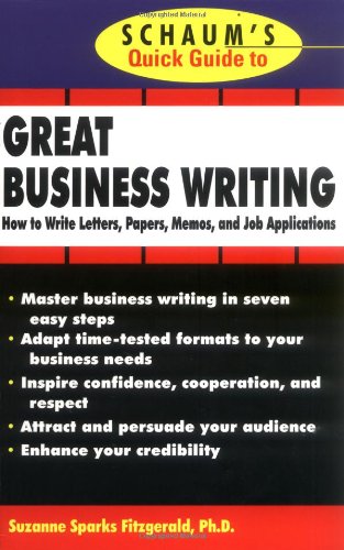 Amazon | Schaum's Quick Guide to Great Business Writing: How to Write ...