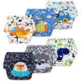 AUYAO Baby Töpfchen Trainingshose 6Pcs Baumwolle Kinder Töpfchentraining Unterwäsche Toilettentraining Höschen Kleinkinder Töpfchen Hosen Kinder Trainingshosen Jungen Mädchen Trainerhose 2-3 Jahre L