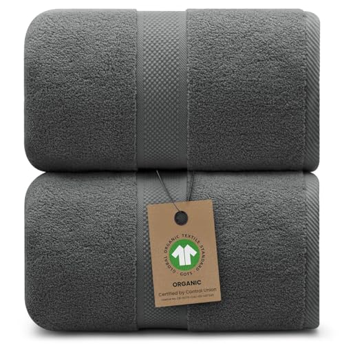 10 Best Organic Cotton Bath Sheets That Bring Luxury to Your Home 5 100% Organic Luxury Bath Sheets (Pack of 2)