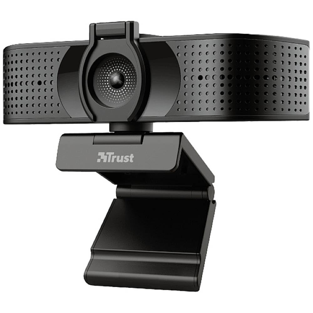 Trust Teza 4K Ultra HD kamera internetowa, 3840x2160, 2 mikrofony i autofokus, 30 fps, USB Plug & Play, kamera internetowa dla zespołów, Zoom, Skype, laptop, komputer, Mac - czarny