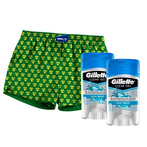 Kit 2 Desodorantes Gillette Antitranspirante Clear Gel Cool Wave 45g + Samba Canção Tamanho U