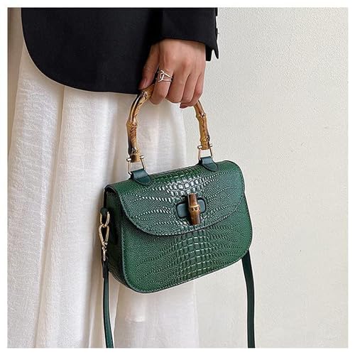 Women Handbag artificial leather Bamboo Top handle Crossbody bag Elegant Purse Evening bag Gift for Women Handmade4