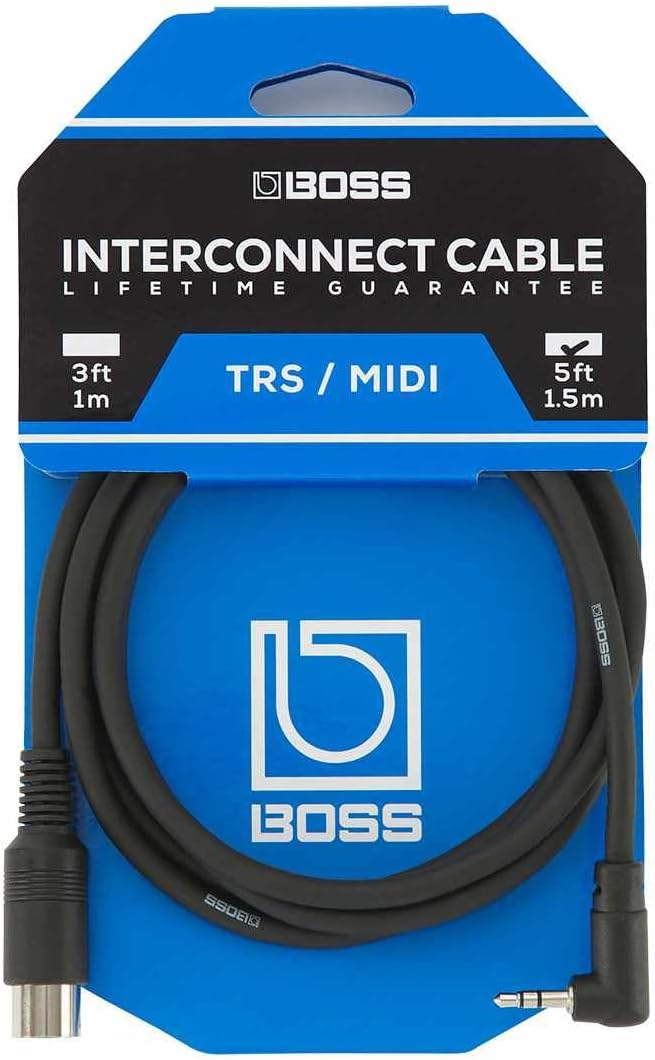 Boss BMIDI-5-35 Tip A 3,5 mm TRS - Erkek 5-pin DIN MIDI Kablo - 5 Ayak