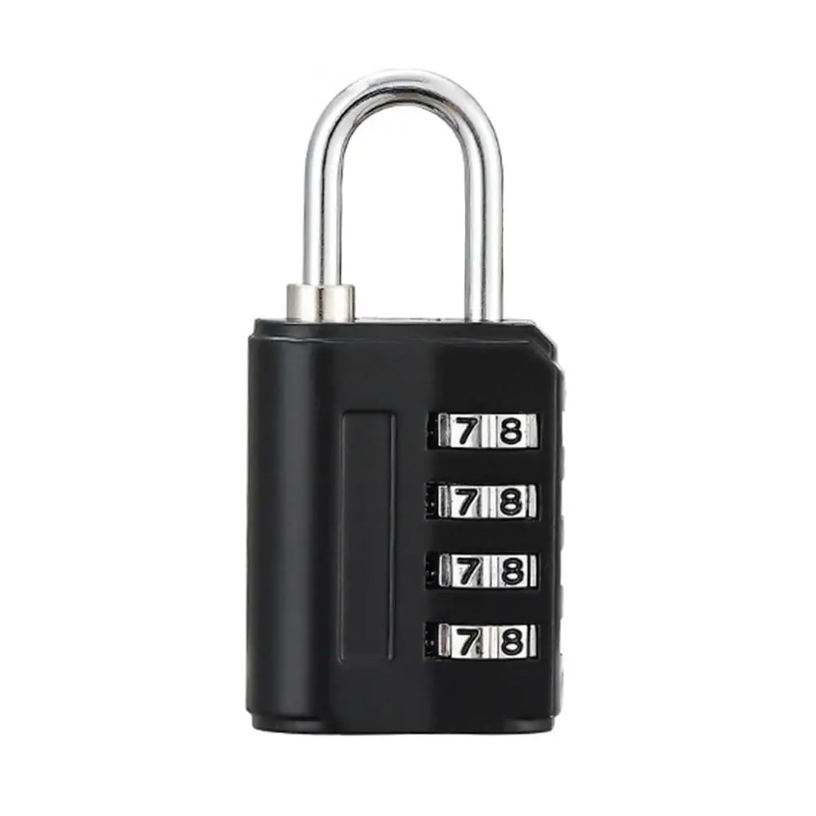 Rrypbovg B Black Lock Luggage 4 Digit Combination Lock Safely Code Lock Travel Luggage Suitcase Lockers Zinc Alloy Padlock(B Black)