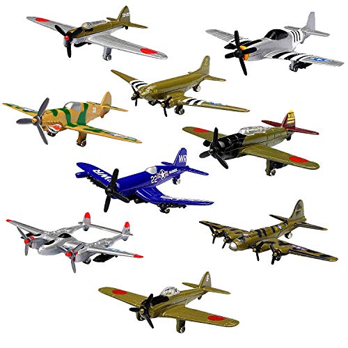 InAir Diecast WWII Planes 9-Piece Assortment