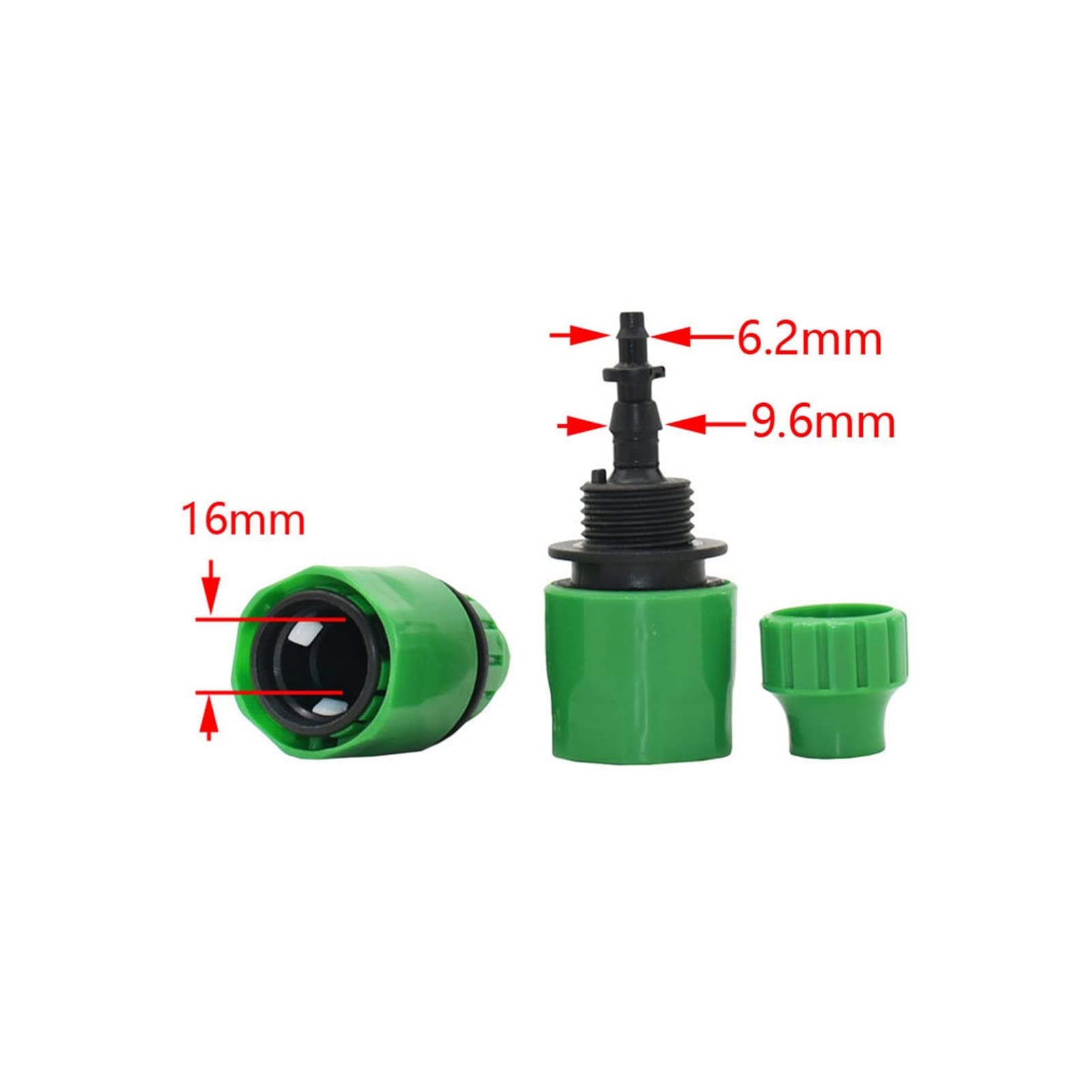 Adaptador de Conector de Utilidad Adaptador de Conector de Manguera 1/4 3/8 Pulgadas Manguera de Jardín Divisor Deua de 2 Vías Y Grifo de Jardín Hembra 1/2 3/4 1" a 4/7 8/11 1 Juego de Acoplamiento Rá