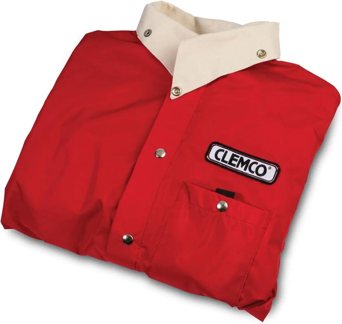 22914 Lightweight Seasonal Blast Suit – Size Medium | Red & Cream Canvas Protective Suit for Warm-Weather Abrasive Blasting | Breathable, Adjustable & Machine Washable