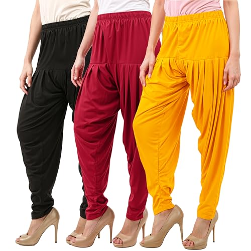 Image of Buy That Trendz Patiala Salwar for Women Relaxed Fit Viscose Patiyala Salwar Harem Bottom Pants