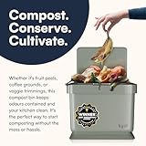 Tydi 4.5L Food Waste Bin with Press-Button Lid – Compost Bins for Kitchen - Anti-Slip Base and Secure Lid Kitchen Compost – Small Indoor Caddy for Cupboard or Countertop – Mint - Image 9