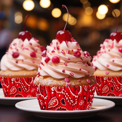 Bandanas de cupcake occidentaux de mariage pour décorer facilement un grand buffet