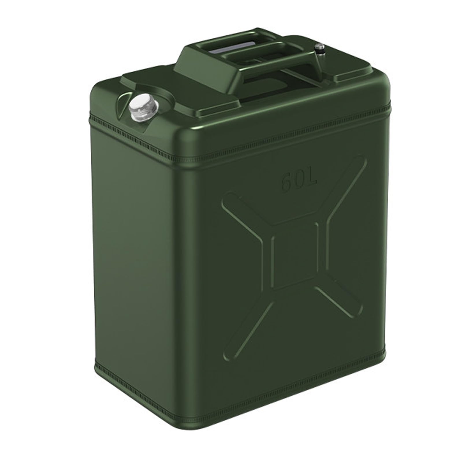 Jerrican Essence 20l en Métal, Poignée Confortable, Sortie D'Huile à Large Diamètre et Procédé de Soudage par Roulage, Idéaux pour le Camping et les Voyages en Voiture(60L)
