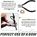 Keadic 17 Pcs Bow String Nocking Point Archery Accessories with T Shape Bow Square Ruler String Wax Protective Finger Gloves Bowstring Buckle Clip for Compound and Recurve