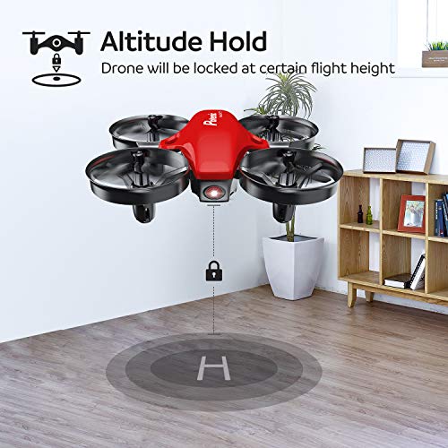 Mini Drone, Potensic Upgraded A20 RC Nano Quadcopter 2.4G 6 Axis, Altitude Hold, Headless Mode Safe and Stable Flight, Extra Batteries and Remote Control Aircraft Mini Drone for Beginners 
