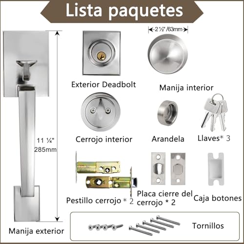 Cerraduras para puerta principal de madera 8 Imagen adicional