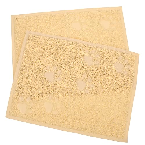 Angoily 2pcs Pvc Cat Litter Mat Cat Litter Trapper Kitten Supplies -slip Pet Cushion Indoor Carpet