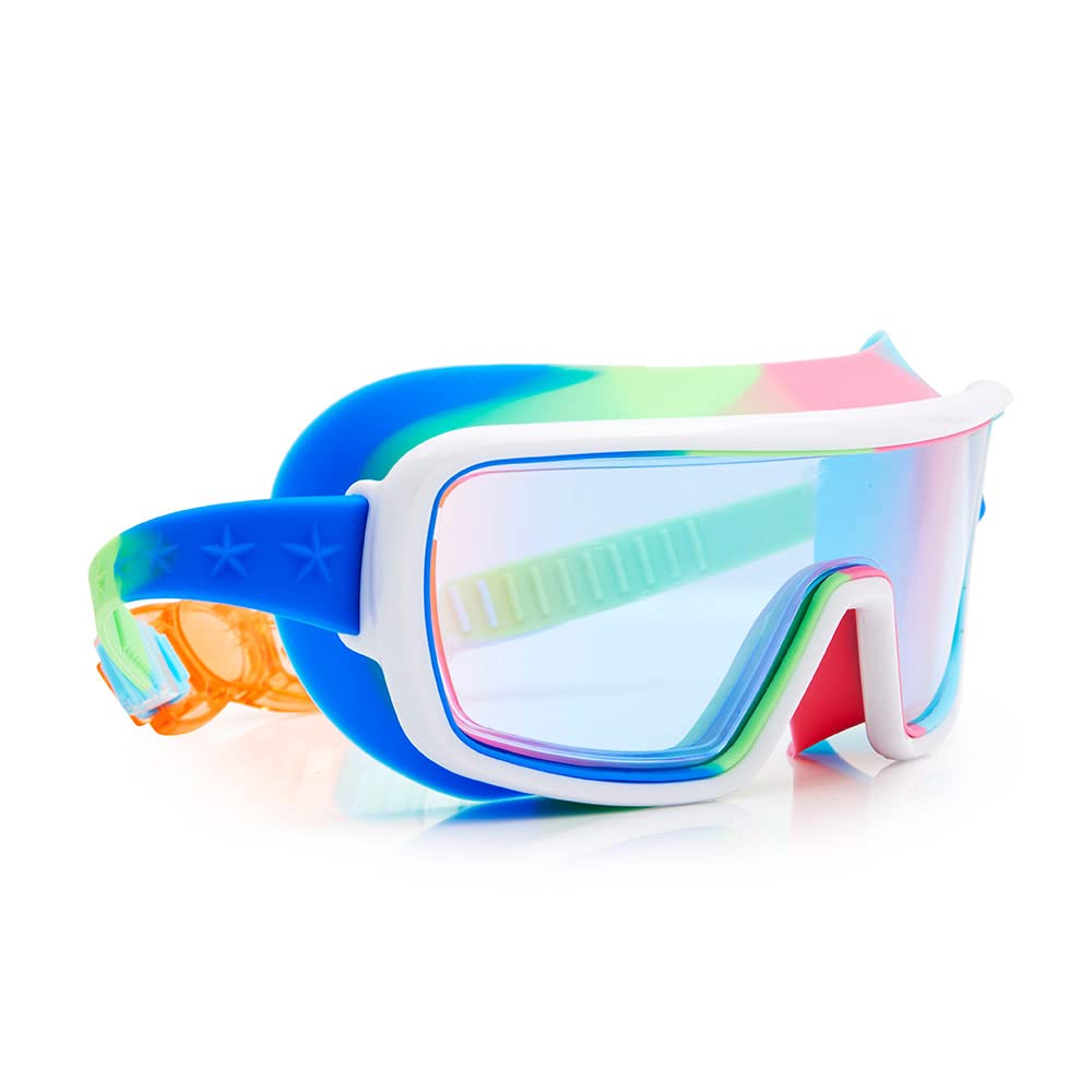 Bling 2O Gadget Green Prismatic Anti Fog, No Leak, Non Slip and UV Protection Swim Goggles for Kids 5 Years and Above