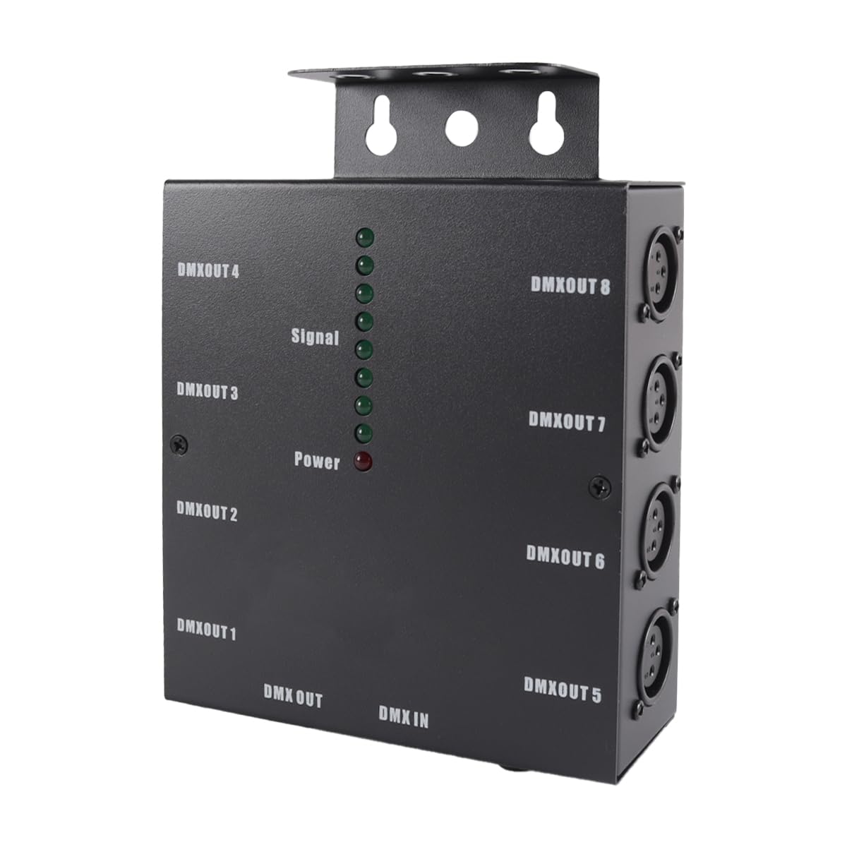 Splitter DMX wireless, splitter ottico DMX512 a 8 vie, amplificatore di segnale per illuminazione da palco per controllo luci, console da palco, feste, DJ, club, discoteca, KTV