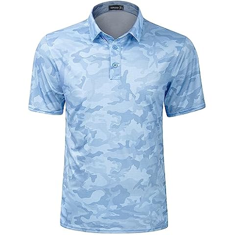 TAPULCO Men's Quick Dry Camouflage Polo Shirt Cover