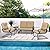 Incbruce 4Pcs Outdoor Metal Furniture Patio Conversation Sets (Glider, Bistro Table, 2 Spring Lounge Chairs) - Wrought Iron Outdoor Glider Chairs Sets (Brown)