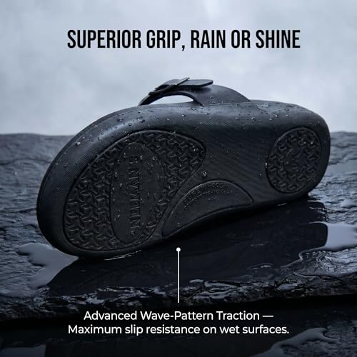 Image of Neeman's PureWhoosh Breeze Sandals for Men | Waterproof Chappal | Casual Slippers with Ergonomic Arch Support & Anti Skid EVA Sole | Adjustable Strap | Lightweight Monsoon Floaters for Beach & Outdoor Wear