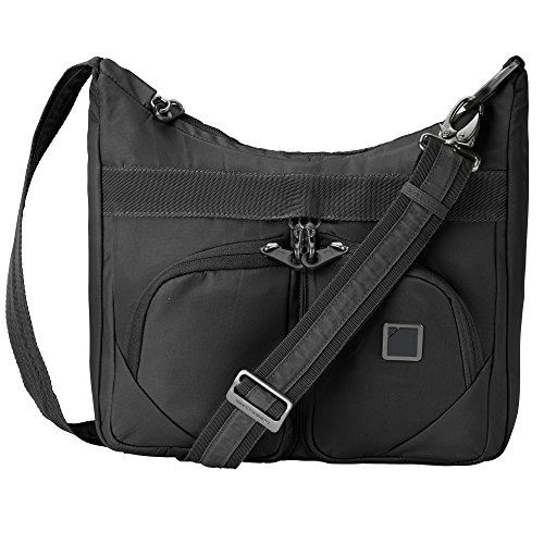 Lewis N. Clark Women's Secura Anti-Theft Satchel Shoulder Bag, Onyx