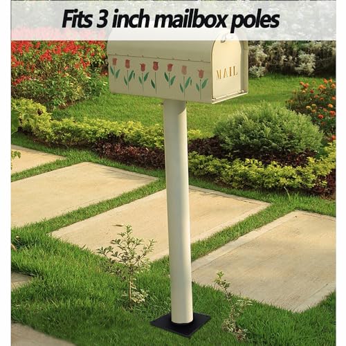 KSWLOR Heavy Duty Pier Mount Adapter for 3" Surface Mount Post, Mounting Hardware Included - Image 6