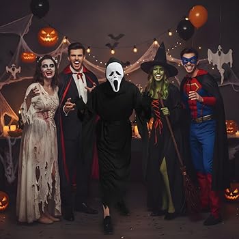 Udekit Sert plastik GhostFace Scream maskesi, kanlı oyuncak