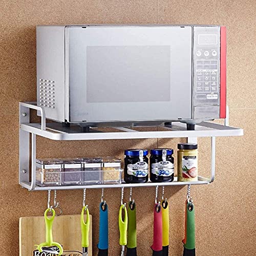 Étagère micro-ondes en inox 304 et aluminium pour cuisine