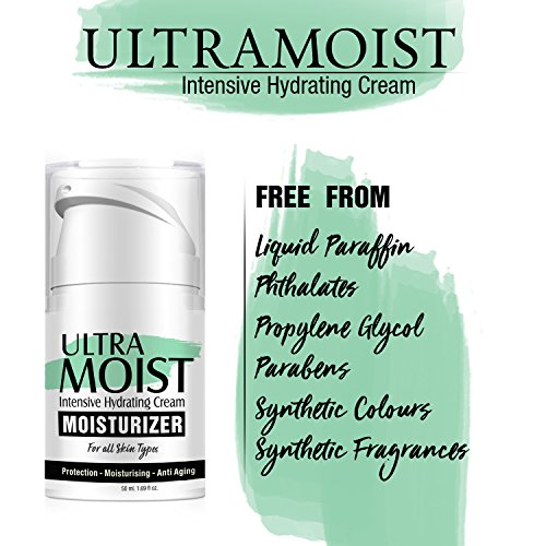 Image of Anti Aging Cream Moisturizer From Ultramoist for Normal, Dry and Sensitive Skin, Natural and Organic - Anti Aging - Moisturizing - Protection | Skin Elasticity, Dark Spot Reduction, Cream