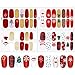 Blulu 8 Sheets Christmas Nail Wraps Full Wrap Polish Sticker Strips Self Adhesive Nail Decals with Deer Snowman Xmas Tree Design and File for Women Christmas Decoration(Classic Style)