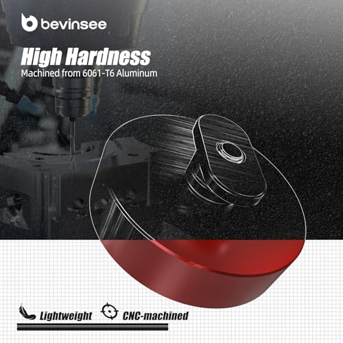 Image of Bevinsee 4pcs Lifting Jack Pads Pucks Compatible with Corvette C5 C6 C7 GS Z06 ZR1 C8 Heavy Duty Aluminum Lift Point Adapter Pucks Essential Accessory for Safe Lifting, Red