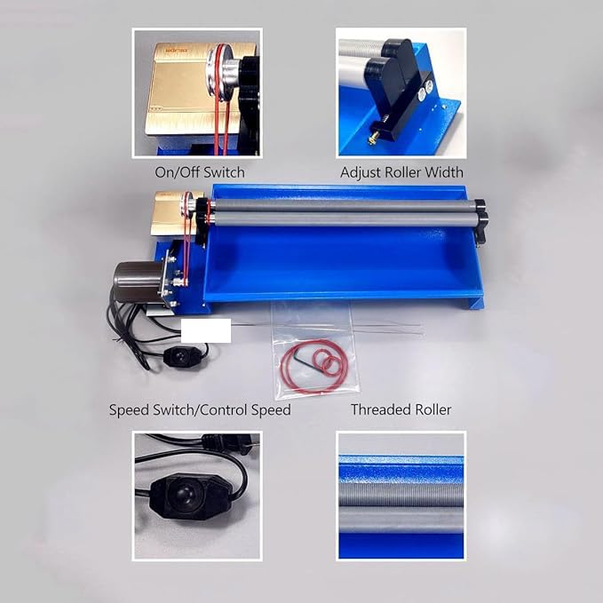 Máquina de cuentas, herramienta semiautomática de enhebrado de cuentas con ancho y velocidad de rueda ajustables, 1450 RPM para manualidades y proyectos comerciales de cuentas