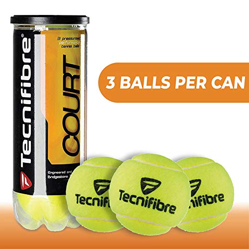 Tecnifibre Court - Hard Court Tennis Ball Cans in Multi-Packs, 3 Balls Per Can (8 Cans)