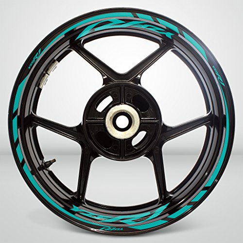 image for Stickman Vinyls Matte Turquoise Motorcycle Rim Wheel Decal Accessory S