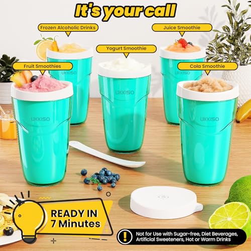 Image of Jumbo Slushie Maker Cup with Lid, DIY Slushy Cup, Slush and Shake Maker with Freezer Core for Quick Frozen Homemade Single-Serving Slushie, Fruit Smoothies