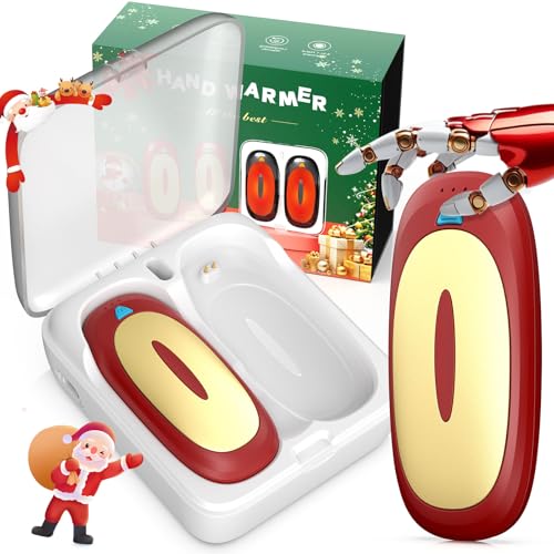 3-in-1 Electric Hand Warmers Rechargeable 2 Pack,14000mAh Portable Dual-Sided Handwarmer with Charging Case, 3 Levels Fast Heating Pocket Warmers,Gifts for Men,Women,Raynauds,Hunting Gear(Golden)