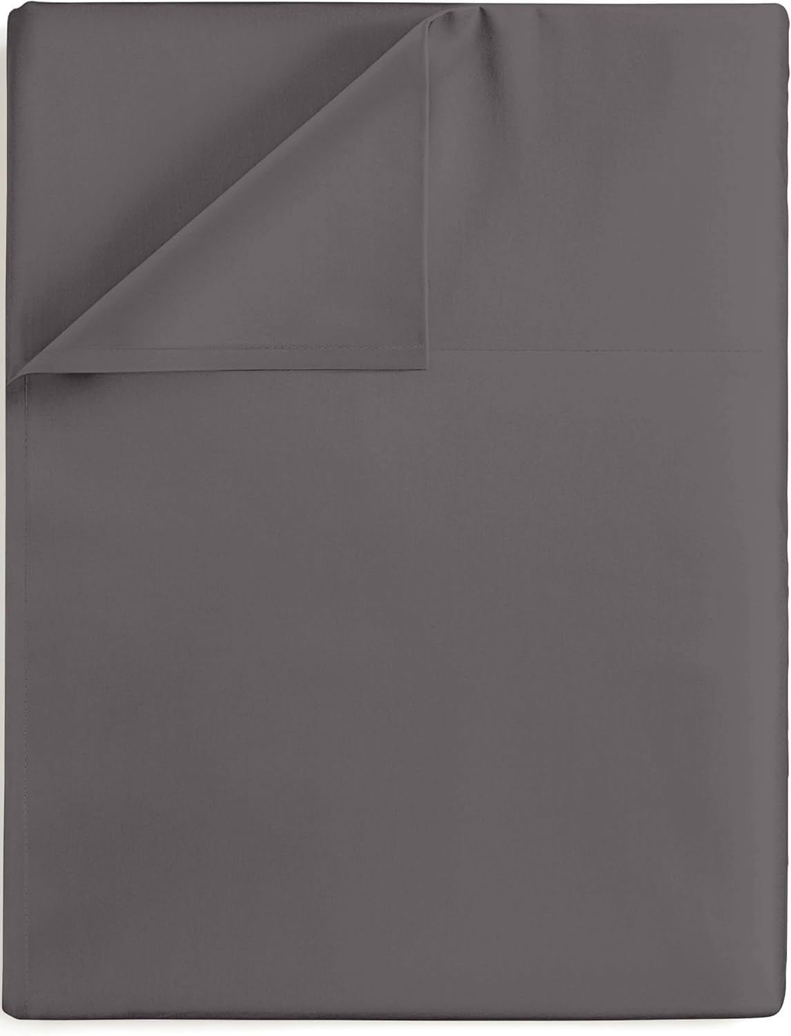 Good Sleep Bedding Flat Sheet King - 1 Pc, 100% Egyptian Cotton Flat King Sheets for Dorm, 1000 TC King Flat Sheet, Luxury Soft Flat Bed Sheets - Dark Grey