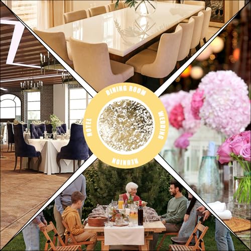16PCS Disposable Gold Foil Placemats Round Metallic Mesh Table Mats for Dinner Parties, Banquets, and Events - Image 6