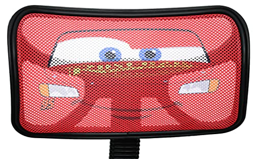 Image of Disney Pixar Cars Themed Rolling Desk Chair - Adjustable Height Swivel Chair with Mesh Back for Home or Office