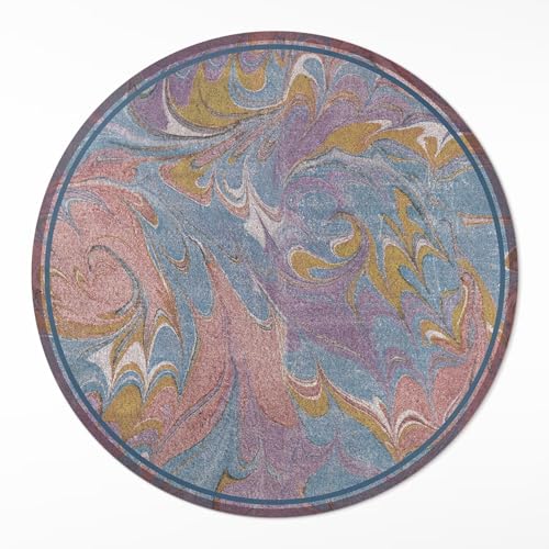 Tapis vinyle rond cuisine ø80 cm robuste déco maison intérieur - 2