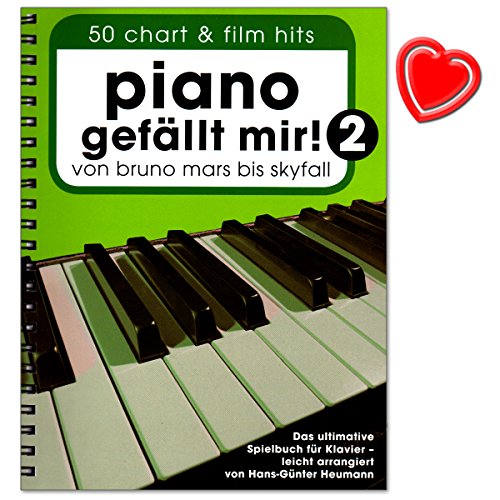 Piano gefällt mir bande 2 (spirales)  50 Chart A Hits. De Film De Bruno Mars à Skyfall. Le Livre ultime Jeu pour homme de Piano de Hans Günter foin  avec cur Note colorée Pince