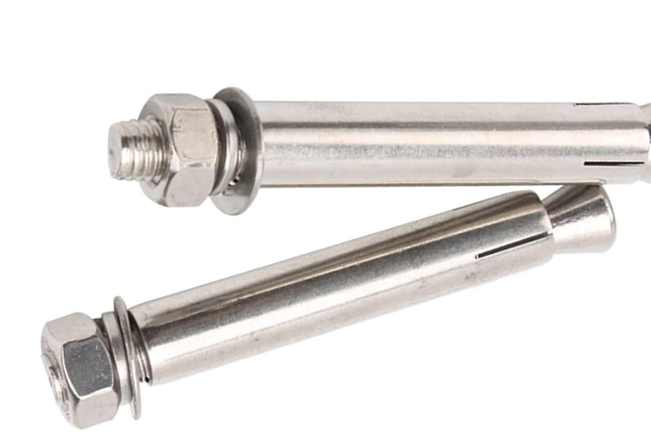 2 Pcs Heavy Duty M10 Expansion Bolt Set - 304 Stainless Steel Anchor Bolts for Concrete and Masonry(M10x120mm)
