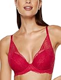 Gorteks Lingerie Rouge-B1 Push-Up-BH, Stickerei, Damen-BH mit Bügel, bequemer Push-Up...